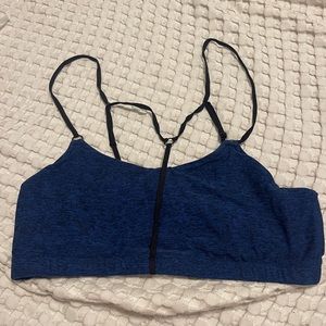 Blue Beyond Yoga Sports Bra- Size Large! Cute straps detail!